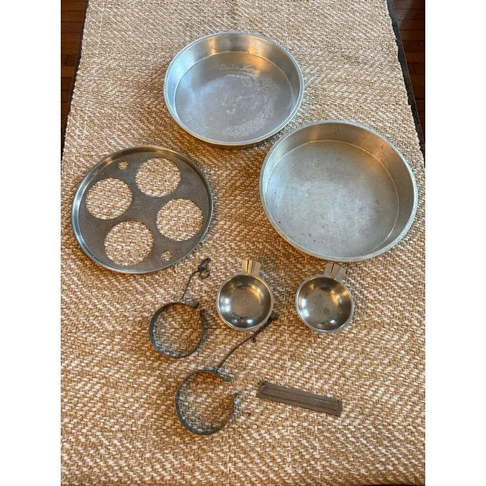 Vintage Aluminum Bake King Pans & Egg Poacher Set – Mixed Lot